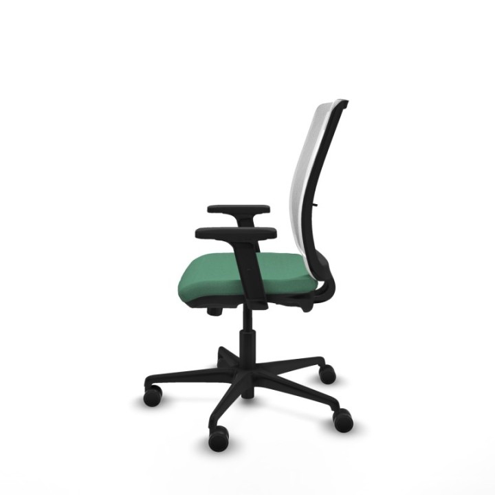 Haches traslack malla blanca bali verde esmeralda brazos 2D base nailon ruedas 65mm nailon