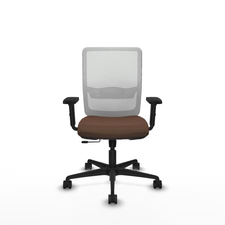 Haches traslack malla blanca bali marrón oscuro brazos 2D base nailon ruedas 65mm nailon