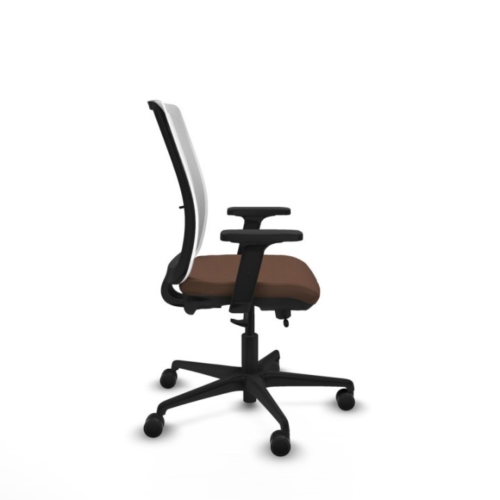 Haches traslack malla blanca bali marrón oscuro brazos 2D base nailon ruedas 65mm nailon