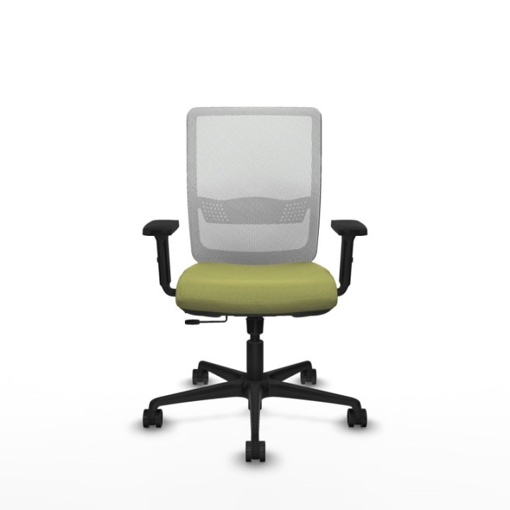 Haches traslack malla blanca bali verde oliva brazos 2D base nailon ruedas 65mm nailon