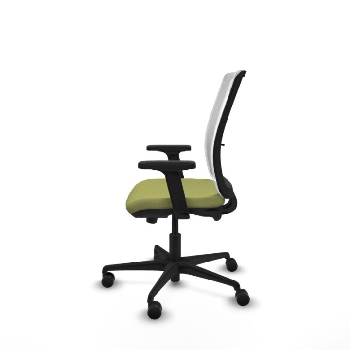 Haches traslack malla blanca bali verde oliva brazos 2D base nailon ruedas 65mm nailon