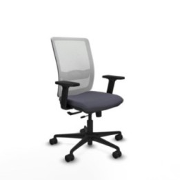 Haches traslack malla blanca bali gris oscuro brazos 2D base nailon ruedas 65mm nailon