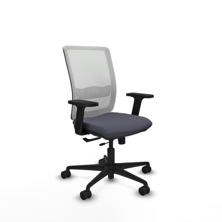 Haches traslack malla blanca bali gris oscuro brazos 2D base nailon ruedas 65mm nailon