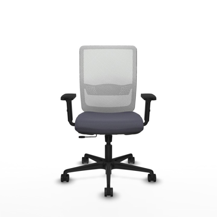 Haches traslack malla blanca bali gris oscuro brazos 2D base nailon ruedas 65mm nailon