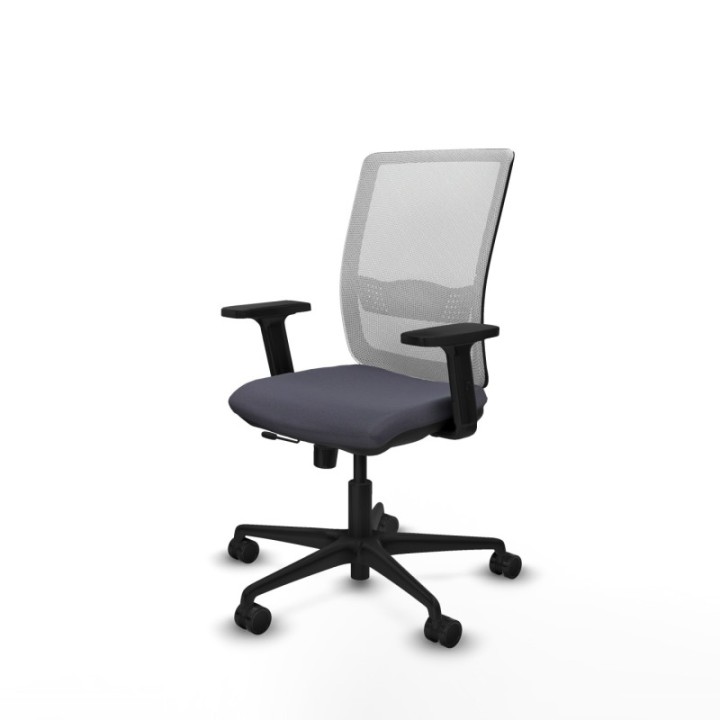 Haches traslack malla blanca bali gris oscuro brazos 2D base nailon ruedas 65mm nailon