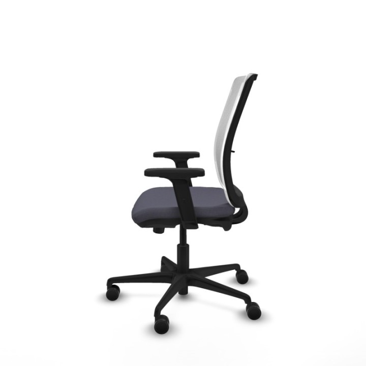 Haches traslack malla blanca bali gris oscuro brazos 2D base nailon ruedas 65mm nailon