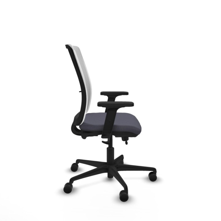 Haches traslack malla blanca bali gris oscuro brazos 2D base nailon ruedas 65mm nailon