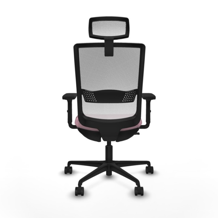 Haches traslack malla blanca bali rosa brazos 2D base nailon cabecero malla 2D ruedas 65mm nailon