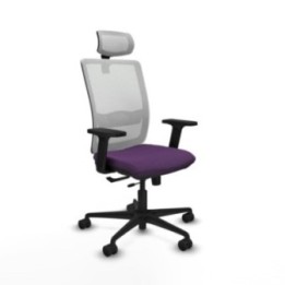 Haches traslack malla blanca bali morado brazos 2D base nailon cabecero malla 2D ruedas 65mm nailon