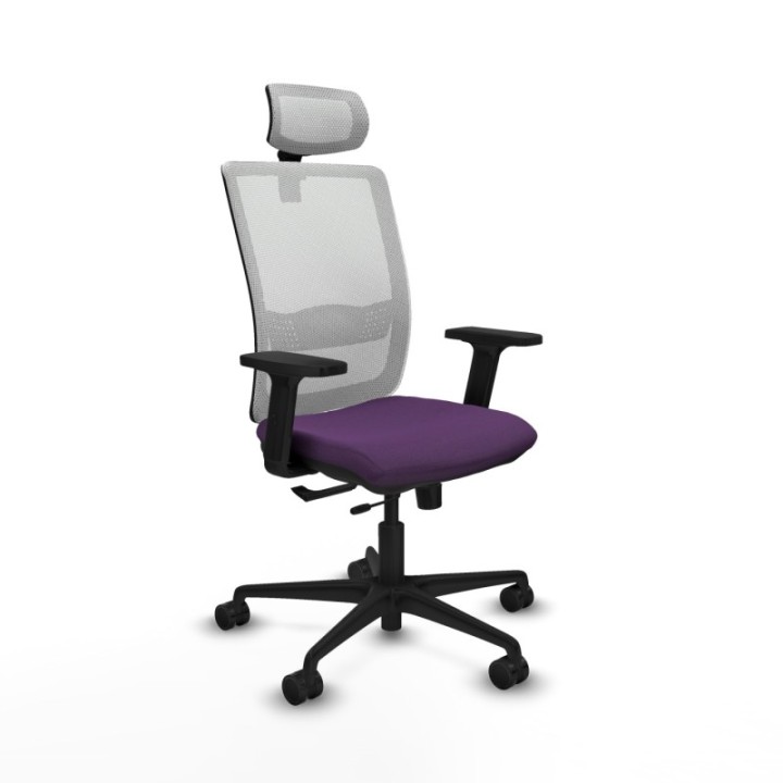 Haches traslack malla blanca bali morado brazos 2D base nailon cabecero malla 2D ruedas 65mm nailon