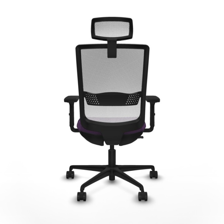 Haches traslack malla blanca bali morado brazos 2D base nailon cabecero malla 2D ruedas 65mm nailon