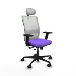 Haches traslack malla blanca bali lila brazos 2D base nailon cabecero malla 2D ruedas 65mm nailon