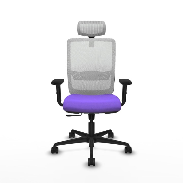 Haches traslack malla blanca bali lila brazos 2D base nailon cabecero malla 2D ruedas 65mm nailon