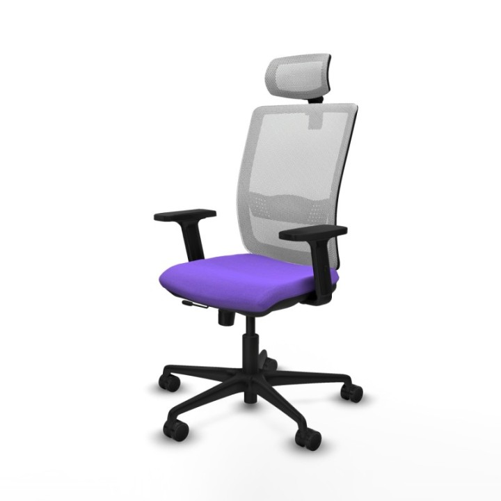 Haches traslack malla blanca bali lila brazos 2D base nailon cabecero malla 2D ruedas 65mm nailon