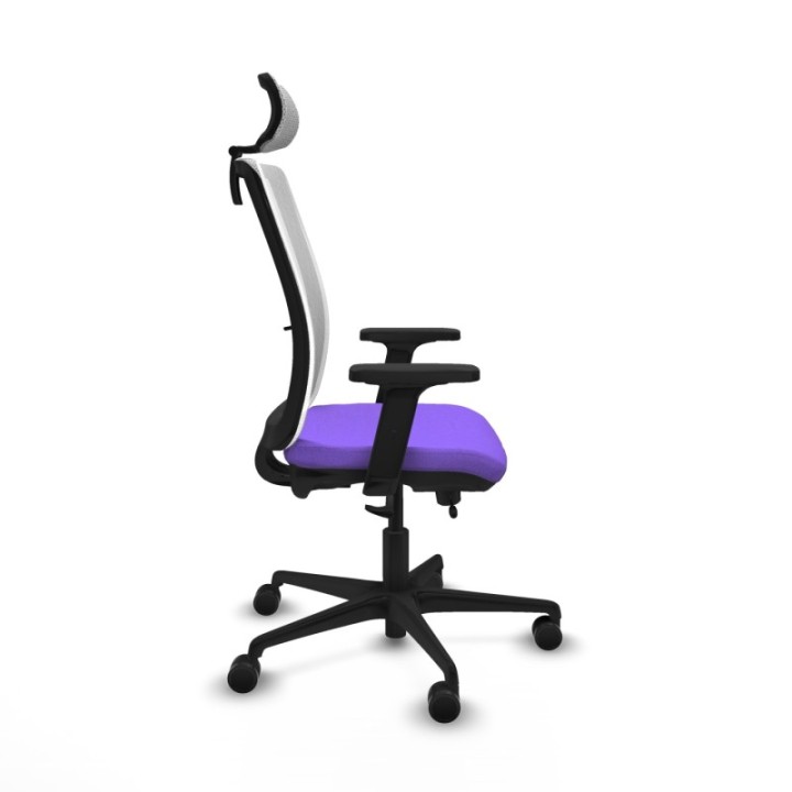 Haches traslack malla blanca bali lila brazos 2D base nailon cabecero malla 2D ruedas 65mm nailon