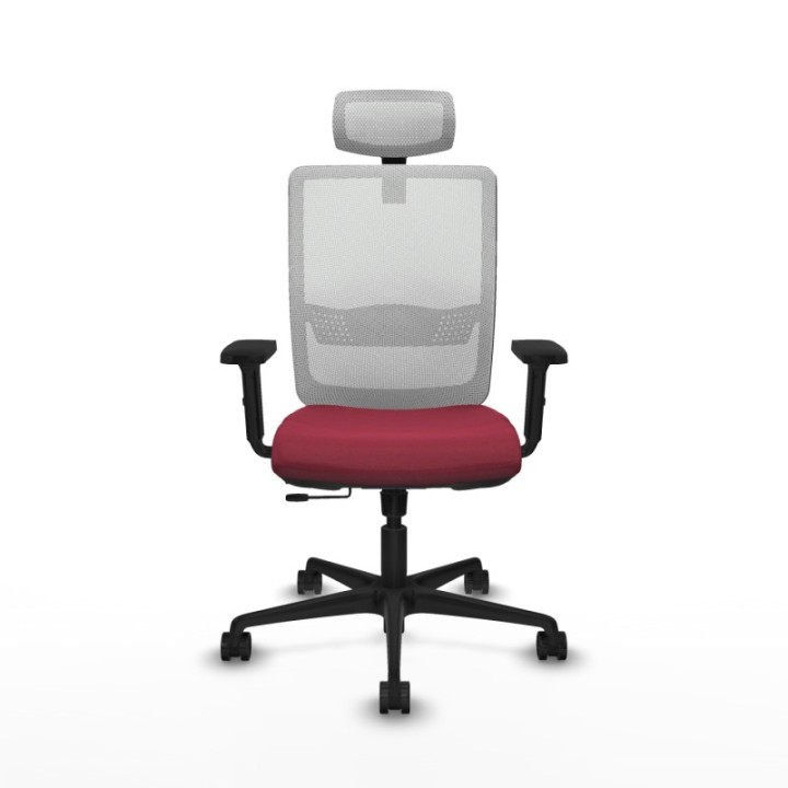 Haches traslack malla blanca bali granate brazos 2D base nailon cabecero malla 2D ruedas 65mm nailon