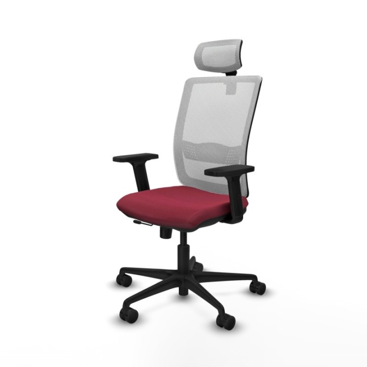 Haches traslack malla blanca bali granate brazos 2D base nailon cabecero malla 2D ruedas 65mm nailon