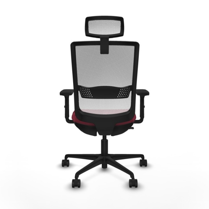 Haches traslack malla blanca bali granate brazos 2D base nailon cabecero malla 2D ruedas 65mm nailon