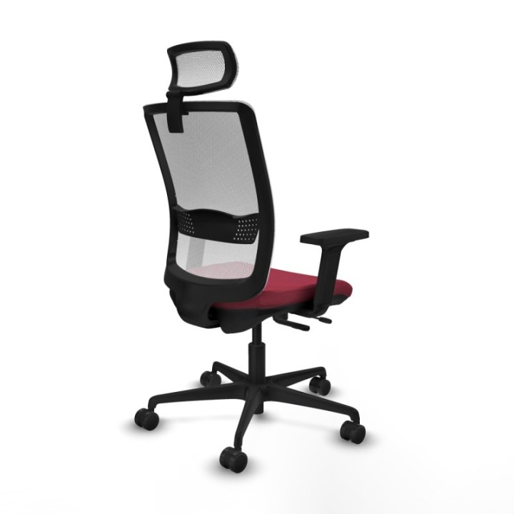 Haches traslack malla blanca bali granate brazos 2D base nailon cabecero malla 2D ruedas 65mm nailon