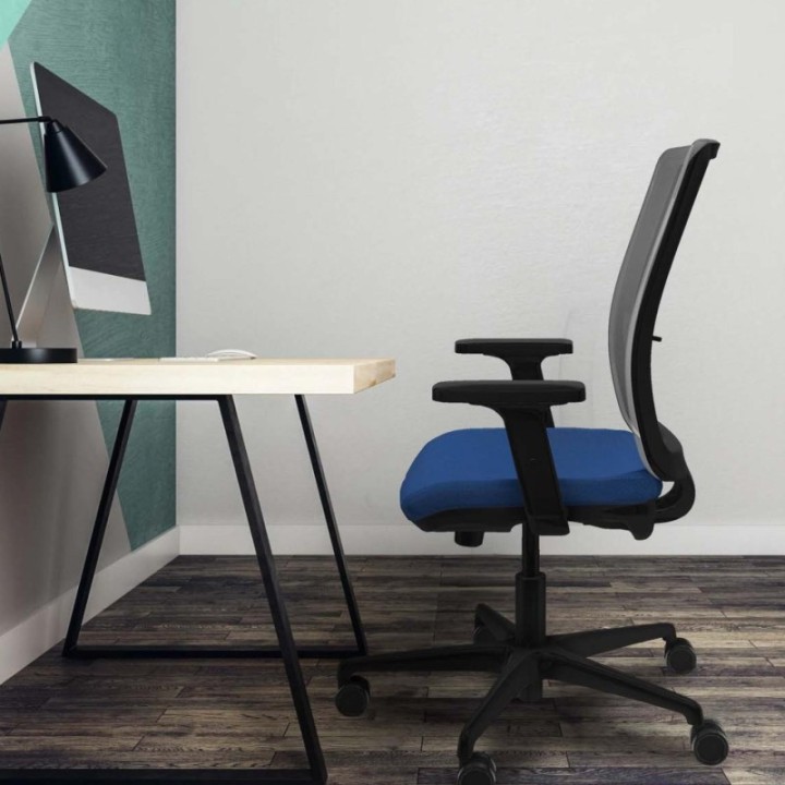 Haches traslack malla gris bali azul marino brazos 2D base nailon ruedas 65mm nailon