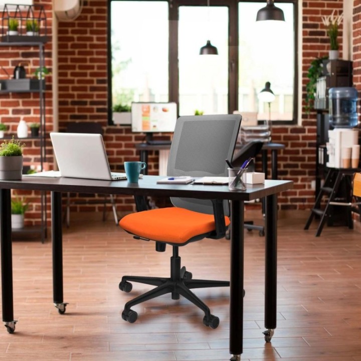 Haches traslack malla gris bali azul marino brazos 2D base nailon ruedas 65mm nailon