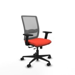 Haches traslack malla gris bali naranja oscuro brazos 2D base nailon ruedas 65mm nailon