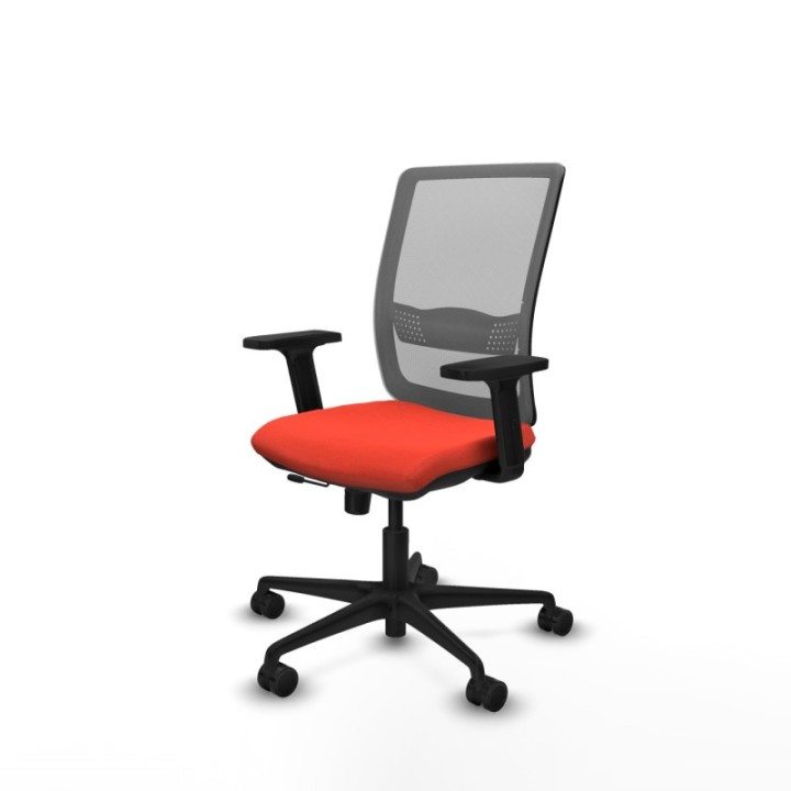 Haches traslack malla gris bali naranja oscuro brazos 2D base nailon ruedas 65mm nailon