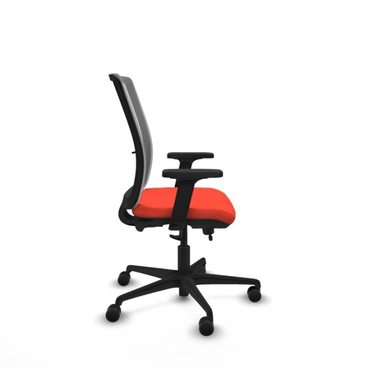 Haches traslack malla gris bali naranja oscuro brazos 2D base nailon ruedas 65mm nailon