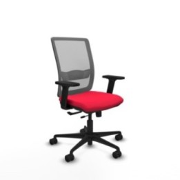 Haches traslack malla gris bali rojo brazos 2D base nailon ruedas 65mm nailon