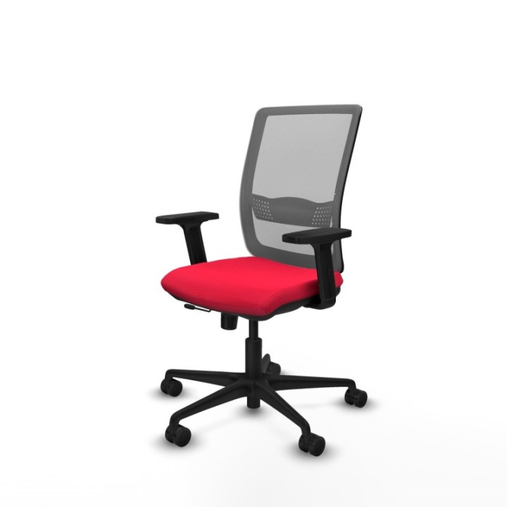 Haches traslack malla gris bali rojo brazos 2D base nailon ruedas 65mm nailon