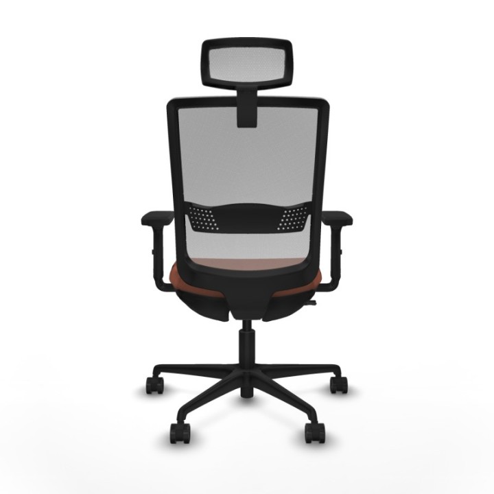 Haches traslack malla gris bali marrón brazos 2D base nailon cabecero malla 2D ruedas 65mm nailon