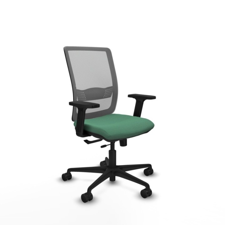 Haches traslack malla gris bali verde esmeralda brazos 2D base nailon ruedas 65mm nailon