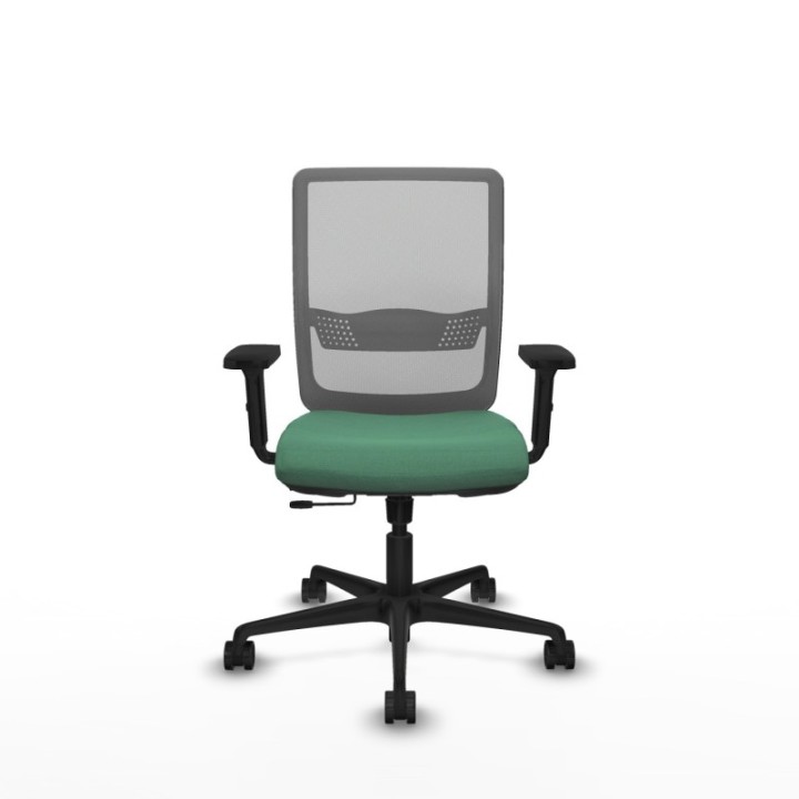 Haches traslack malla gris bali verde esmeralda brazos 2D base nailon ruedas 65mm nailon