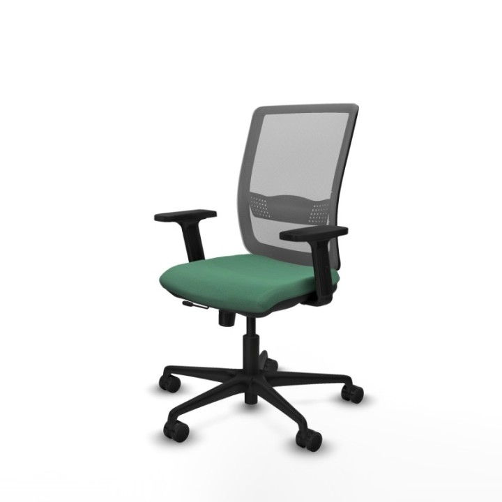 Haches traslack malla gris bali verde esmeralda brazos 2D base nailon ruedas 65mm nailon