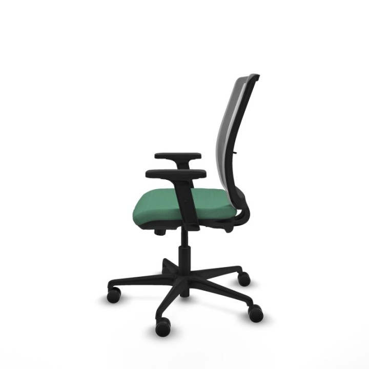 Haches traslack malla gris bali verde esmeralda brazos 2D base nailon ruedas 65mm nailon