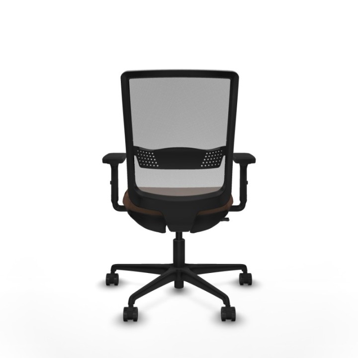 Haches traslack malla gris bali marrón oscuro brazos 2D base nailon ruedas 65mm nailon