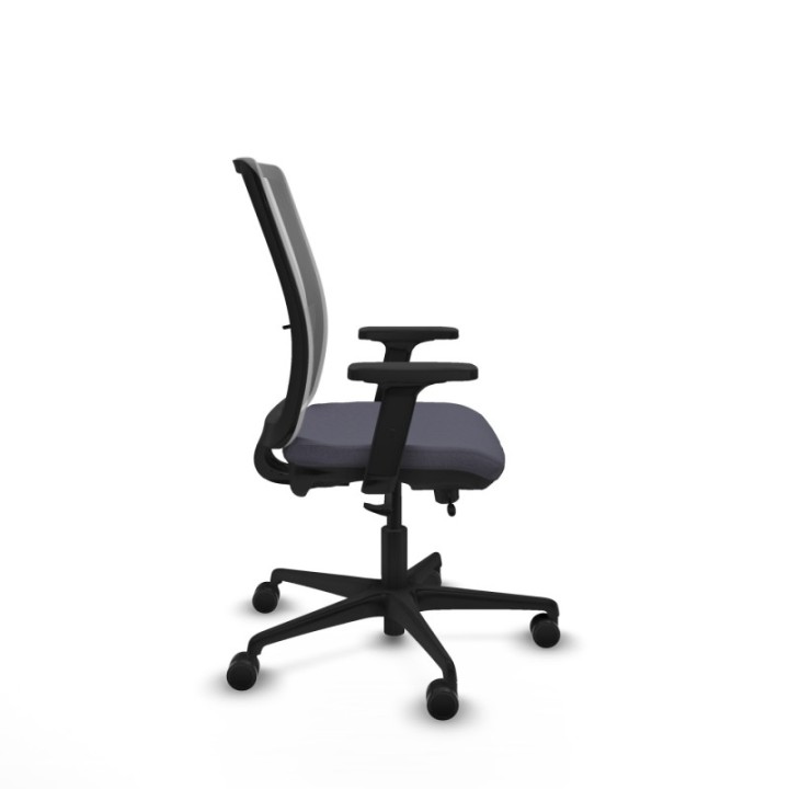 Haches traslack malla gris bali gris oscuro brazos 2D base nailon ruedas 65mm nailon