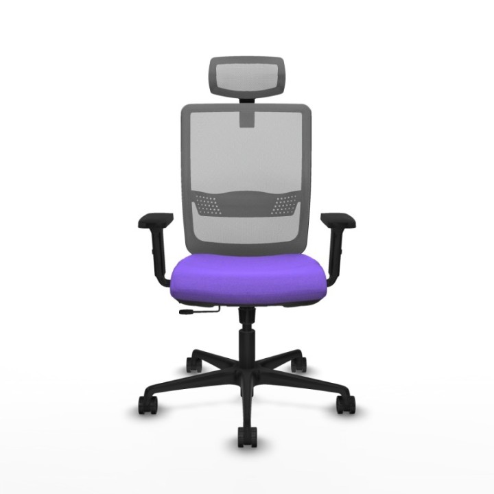 Haches traslack malla gris bali lila brazos 2D base nailon cabecero malla 2D ruedas 65mm nailon