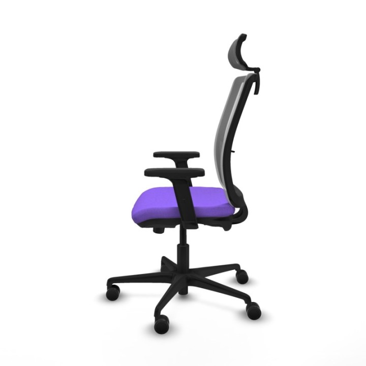 Haches traslack malla gris bali lila brazos 2D base nailon cabecero malla 2D ruedas 65mm nailon