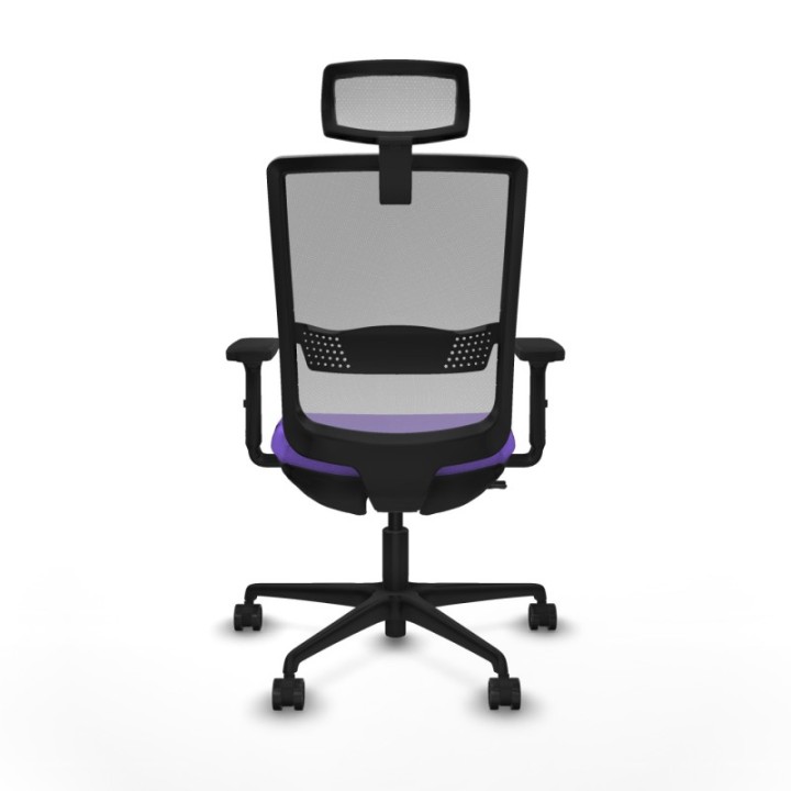 Haches traslack malla gris bali lila brazos 2D base nailon cabecero malla 2D ruedas 65mm nailon