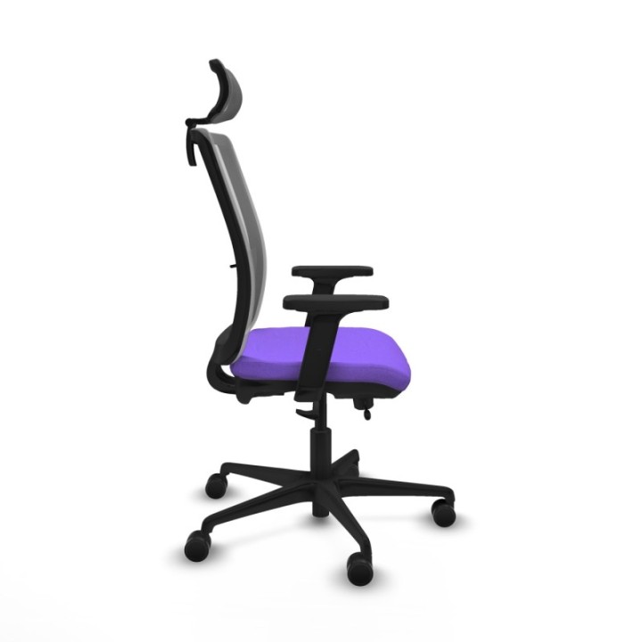 Haches traslack malla gris bali lila brazos 2D base nailon cabecero malla 2D ruedas 65mm nailon