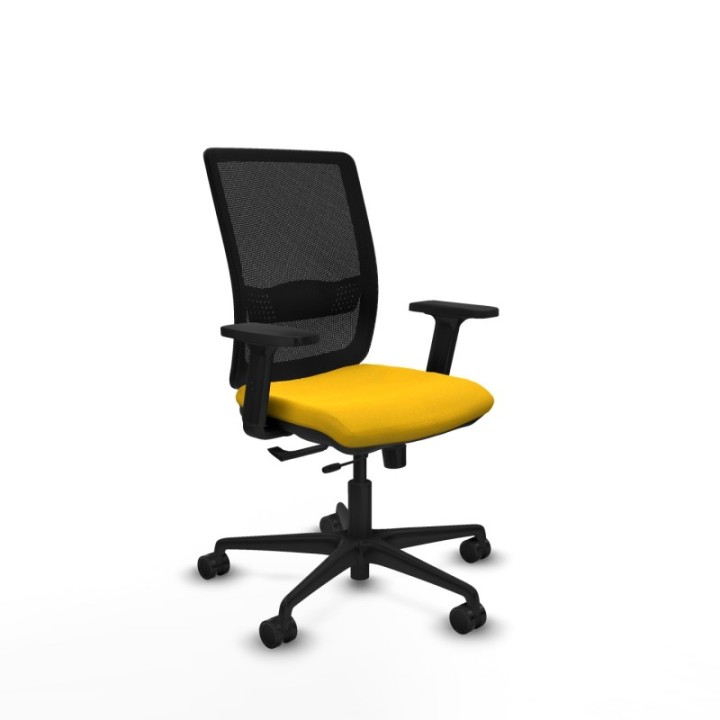 Haches traslack malla negra bali amarillo brazos 2D base nailon ruedas 65mm nailon