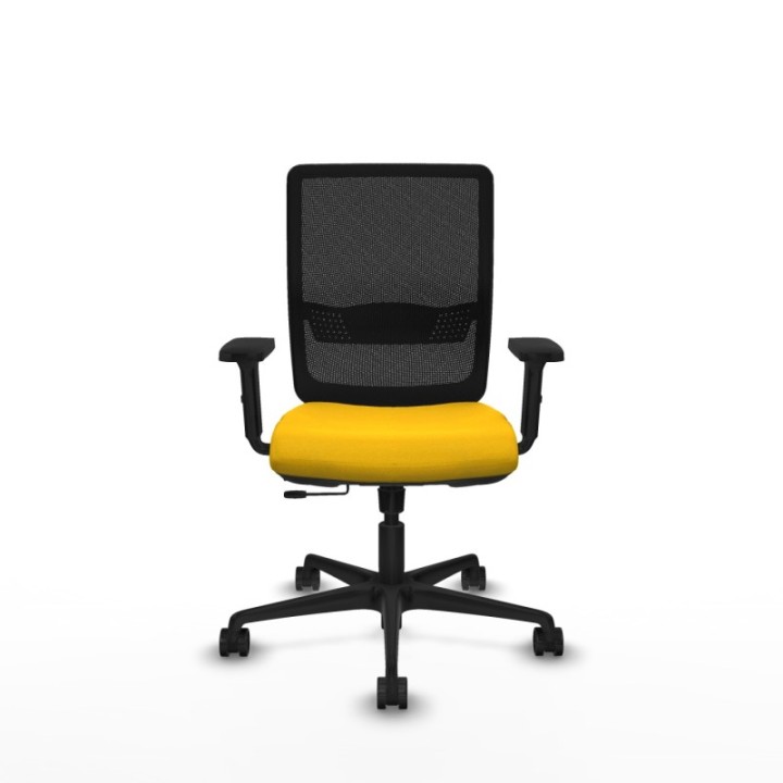 Haches traslack malla negra bali amarillo brazos 2D base nailon ruedas 65mm nailon