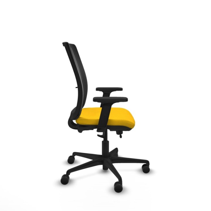 Haches traslack malla negra bali amarillo brazos 2D base nailon ruedas 65mm nailon