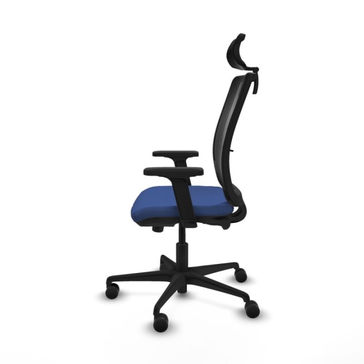 Haches traslack malla negra bali azul marino brazos 2D base nailon cabecero malla 2D ruedas 65mm nailon