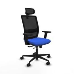 Haches traslack malla negra bali azul brazos 2D base nailon cabecero malla 2D ruedas 65mm nailon