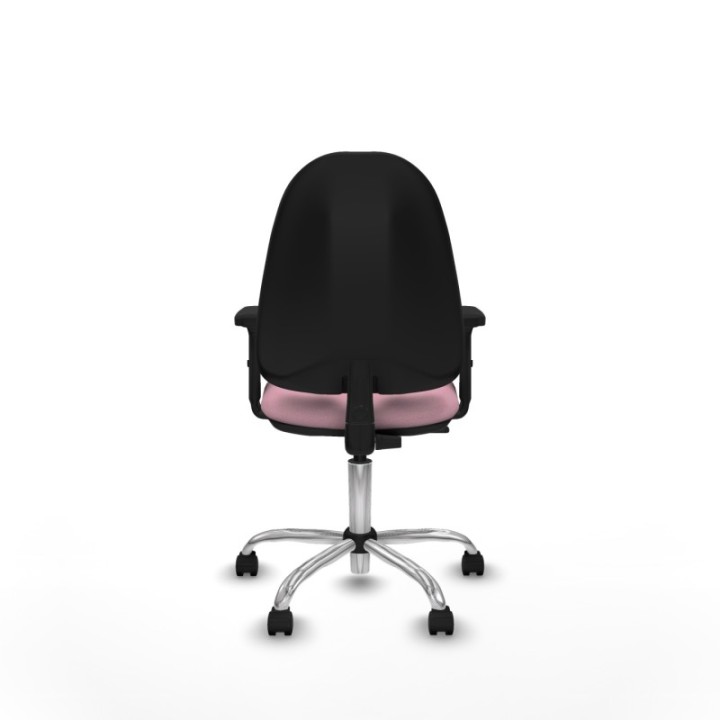 Algarra CP bali rosa brazos 2D base cromada ruedas nailon 50mm