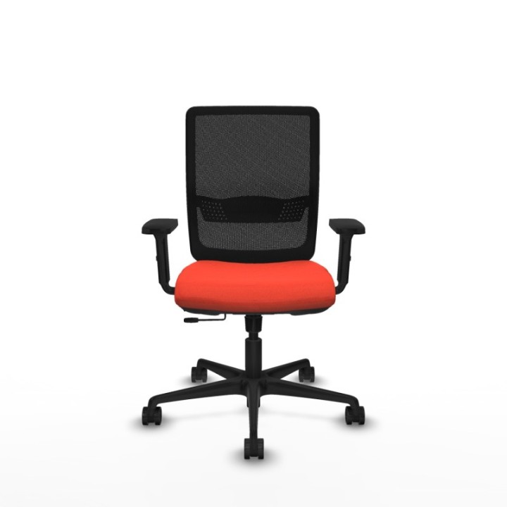 Haches traslack malla negra bali naranja oscuro brazos 2D base nailon ruedas 65mm nailon