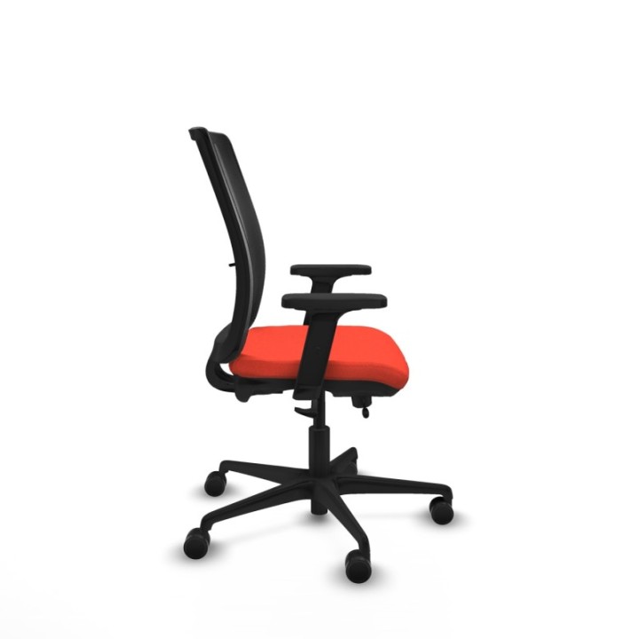 Haches traslack malla negra bali naranja oscuro brazos 2D base nailon ruedas 65mm nailon