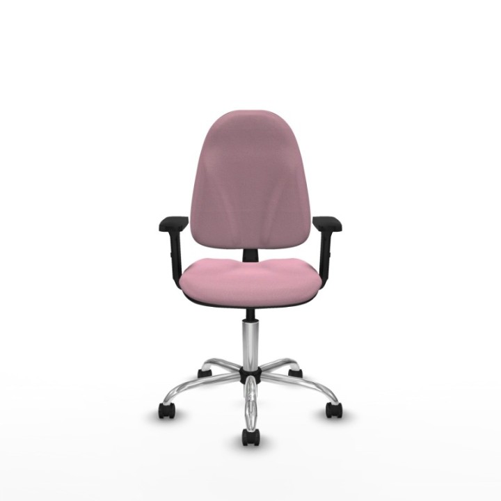 Algarra CP bali rosa brazos 2D base cromada ruedas engomadas 50mm